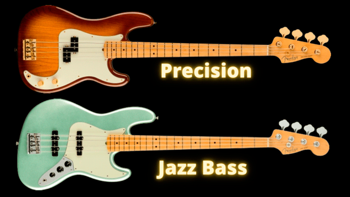Rozdíl v tělech precision bass a jazz bass
