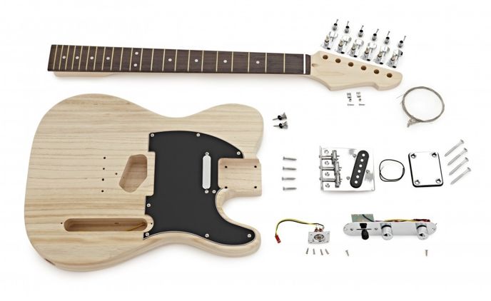 Kit na výrobu elektrické kytary.